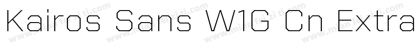 Kairos Sans W1G Cn ExtraBold Regula字体转换